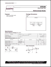 datasheet for BTD4M by SANYO Electric Co., Ltd.