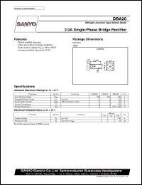 datasheet for DBA20 by SANYO Electric Co., Ltd.