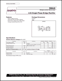 datasheet for DBA40 by SANYO Electric Co., Ltd.