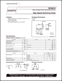 datasheet for DCA015 by SANYO Electric Co., Ltd.