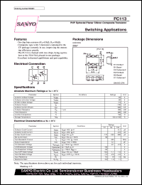datasheet for FC113 by SANYO Electric Co., Ltd.