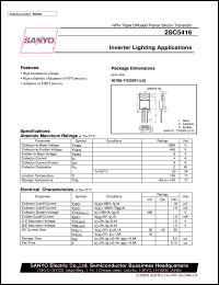 datasheet for 2SC5416 by SANYO Electric Co., Ltd.