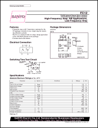 datasheet for FC12 by SANYO Electric Co., Ltd.