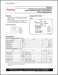 datasheet for FC151 by SANYO Electric Co., Ltd.