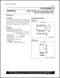 datasheet for LC374100ST by SANYO Electric Co., Ltd.