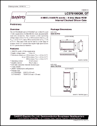 datasheet for LC378100QT by SANYO Electric Co., Ltd.