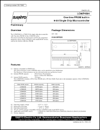 datasheet for LC86P4564 by SANYO Electric Co., Ltd.