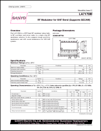 datasheet for LA7170M by SANYO Electric Co., Ltd.