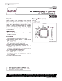 datasheet for LC72706E by SANYO Electric Co., Ltd.