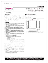 datasheet for LC895994 by SANYO Electric Co., Ltd.