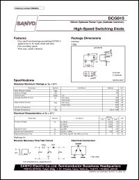 datasheet for DCG015 by SANYO Electric Co., Ltd.