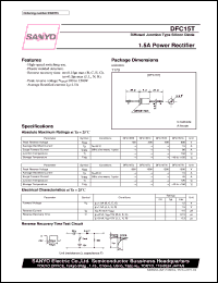 datasheet for DFC15T by SANYO Electric Co., Ltd.