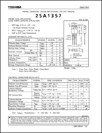 datasheet for 2SA1357 by Toshiba