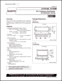 datasheet for LC72136M by SANYO Electric Co., Ltd.