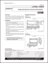 datasheet for LC75391 by SANYO Electric Co., Ltd.