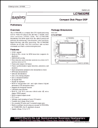 datasheet for LC78632RE by SANYO Electric Co., Ltd.