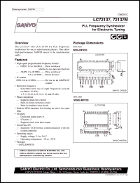 datasheet for LC72137M by SANYO Electric Co., Ltd.