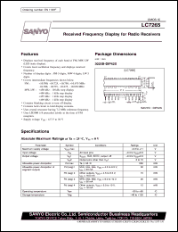 datasheet for LC7265 by SANYO Electric Co., Ltd.