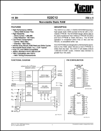 datasheet for X22C12PMB by 