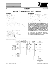 datasheet for X25080V by 