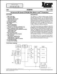 datasheet for X25640P by 