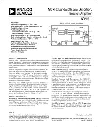 datasheet for AD215 by Analog Devices