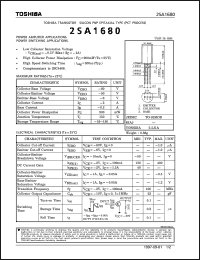 datasheet for 2SA1680 by Toshiba