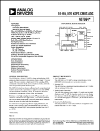 datasheet for AD7664 by Analog Devices