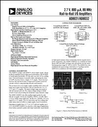 datasheet for AD8031 by Analog Devices