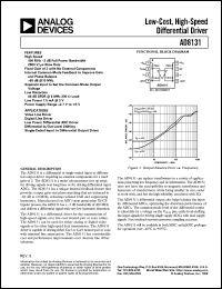 datasheet for AD8131 by Analog Devices