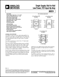 datasheet for AD824 by Analog Devices