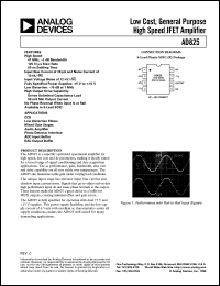 datasheet for AD825 by Analog Devices