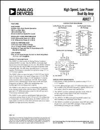 datasheet for AD827 by Analog Devices