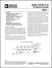 datasheet for AD8314 by Analog Devices