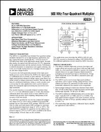 datasheet for AD834 by Analog Devices