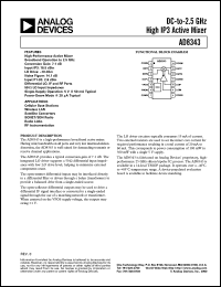 datasheet for AD8343 by Analog Devices