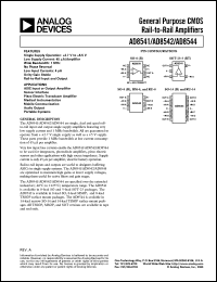 datasheet for AD8541 by Analog Devices