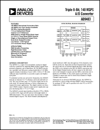 datasheet for AD9483 by Analog Devices