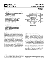 datasheet for AD9851 by Analog Devices