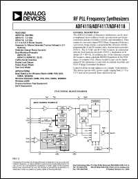 datasheet for ADF4116 by Analog Devices