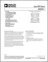 datasheet for ADG333A by Analog Devices