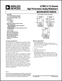 datasheet for ADG406 by Analog Devices