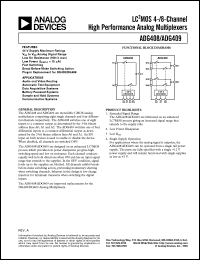 datasheet for ADG408 by Analog Devices