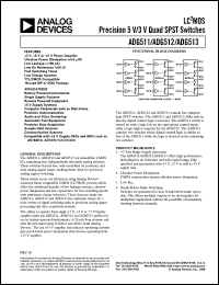 datasheet for ADG511 by Analog Devices