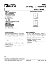 datasheet for ADG701 by Analog Devices