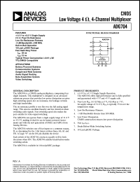 datasheet for ADG704 by Analog Devices