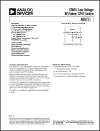 datasheet for ADG751 by Analog Devices