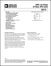datasheet for ADG752 by Analog Devices