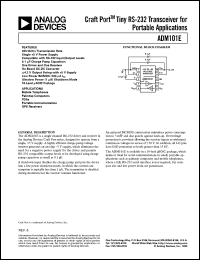 datasheet for ADM101E by Analog Devices