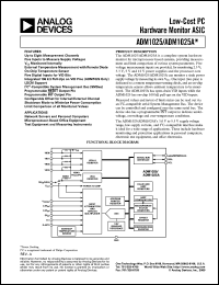 datasheet for ADM1025 by Analog Devices